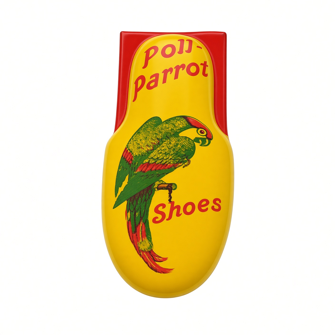 Poll-Parrot figurative mark: The shoe-shaped plaque