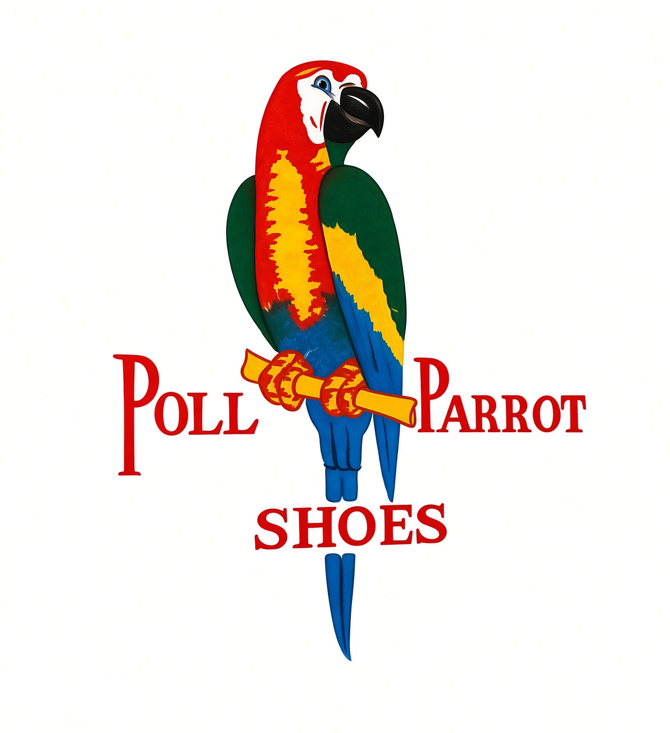 Poll-Parrot figurative mark: The painted macaw