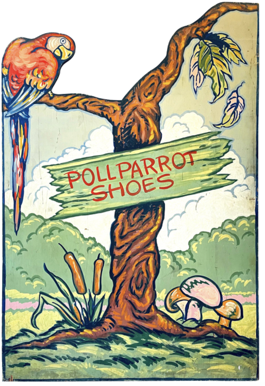 Poll-Parrot figurative mark: The painted tree sign